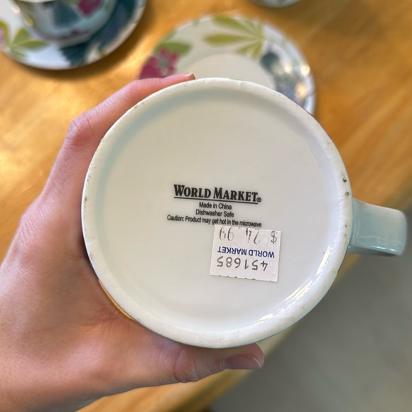 NWT World Market Blue Bird Tea Set for Two - Picture 6 of 6